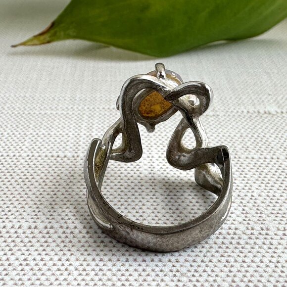 Opal Sterling Silver Ring Size 5.5 by Uncas - Picture 3 of 9